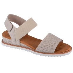 Sandały damskie, Desert Kiss. Szare obuwie trekkingowe damskie Skechers, bez wzorów, bez obcasa. Za 199.99 zł.
