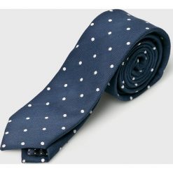 Jack & Jones - Krawat. Niebieskie krawaty i muchy męskie Jack & Jones, bez wzorów, z jedwabiu. W wyprzedaży za 39.90 zł.