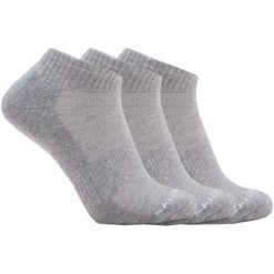 Skarpetki sportowe dla dorosłych 3pk Unisex Terry Qtr Crew. Szare skarpetki damskie Skechers, bez wzorów, z materiału. Za 44.99 zł.