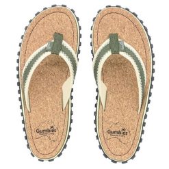 Japonki GUMBIES CORKER FLIP-FLOPS UNISEX. Zielone klapki damskie Gumbies, bez wzorów, bez obcasa. Za 92.99 zł.