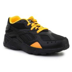 Buty Reebok x Gigi Hadid Aztrek AZDV6514 czarne. Czarne buty sportowe na co dzień damskie bez wzorów, z materiału. Za 872.66 zł.