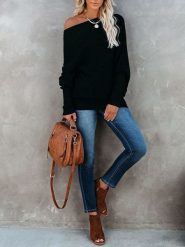 Milan Kiss Sweter w kolorze czarnym rozmiar: L. Czarne swetry klasyczne damskie Milan Kiss, l, ze splotem, bez kołnierzyka. Za 152.99 zł.