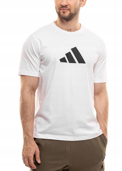 Koszulka męska adidas 3Bar Tee. Białe spodnie materiałowe męskie Adidas, bez wzorów, z bawełny, klasyczne, z standardowym stanem, moda ciążowa. Za 141.99 zł.