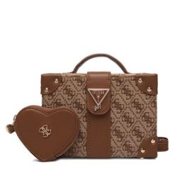 Torebka Guess. Brązowe torebki klasyczne damskie Guess, z aplikacjami, bez dodatków. Za 349.99 zł.