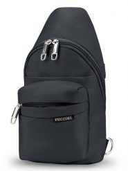 Puccini Plecak w kolorze czarnym - 18 x 30 x 6 cm rozmiar: onesize. Czarne plecaki damskie Puccini, bez wzorów, z materiału. Za 74.81 zł.
