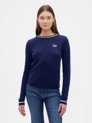 GAP Sweter w kolorze granatowym rozmiar: S. Niebieskie swetry klasyczne damskie GAP, s, bez kołnierzyka. Za 184.46 zł.