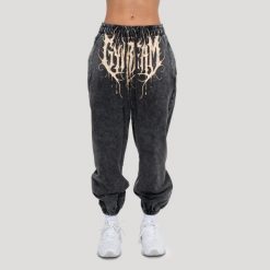 Spodnie damskie fitness oversize grafitowe Abyss. Szare spodnie sportowe damskie GYMBEAM, s, z bawełny, na fitness i siłownię. Za 139.90 zł.