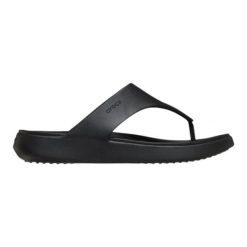 Japonki Dla Dorosłych Crocs Getaway Triangle Flip. Czarne klapki damskie Crocs, bez wzorów, z materiału, bez obcasa. Za 199.99 zł.