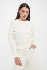 Sweter damski z różami Euforico MARELLA MONOCHROME. Czerwone swetry klasyczne damskie Marella, l, bez kołnierzyka. Za 1,209.00 zł.