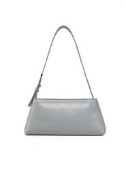 Calvin Klein Torebka Embossed Logo Shoulder Bag K60K612550 Szary. Szare torebki klasyczne damskie CALVIN KLEIN, bez wzorów, ze skóry, bez dodatków. Za 359.99 zł.