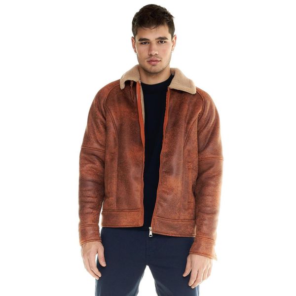 Męska kurtka typu sherpa Leone Shades. Żółte kurtki męskie LEONE 1947 APPAREL, l, bez wzorów, z tkaniny, sportowe, bez kaptura. W wyprzedaży za 447.20 zł.