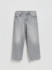Jeansy baggy z efektem sprania - jasnoszary. Szare jeansy męskie Reserved. Za 159.99 zł.