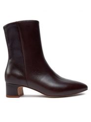 Balagan Botki BALAGAN-STAV CIEMNY BRĄZ Brązowy. Brązowe botki damskie BALAGAN, ze skóry, bez obcasa, na słupku, bez zapięcia. Za 639.99 zł.