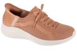 Buty sportowe Sneakersy damskie, Skechers Slip-Ins Ultra Flex 3.0 - Brilliant. Brązowe buty sportowe na co dzień damskie Skechers, bez wzorów, z materiału, trekkingowe. Za 299.99 zł.