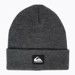 Czapka zimowa męska Quiksilver Brigade Beanie. Szare czapki męskie Quiksilver, na zimę, bez wzorów, z materiału, eleganckie. Za 129.99 zł.