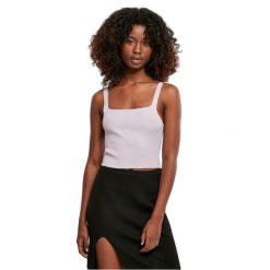 Damska krótka bluzka z dzianiny Urban Classics GT. Białe bluzki damskie Urban Classics, bez wzorów, z dzianiny, bez kołnierzyka, bez ramiączek. Za 183.50 zł.