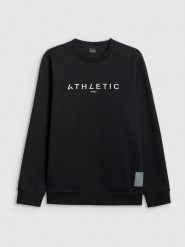 4F Bluza dresowa nierozpinana bez kaptura męska - czarna S. Czarne bluzy bez kaptura męskie 4f, m, z dresówki. Za 159.99 zł.