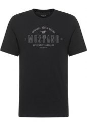 Męski T-Shirt Mustang Style Alex Black 1017999 4142. Czarne t-shirty męskie Mustang, m, bez wzorów, bez kołnierzyka. Za 79.99 zł.