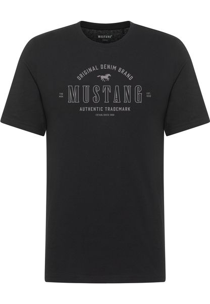 Męski T-Shirt Mustang Style Alex Black 1017999 4142. Czarne t-shirty męskie Mustang, m, bez wzorów, bez kołnierzyka. Za 79.99 zł.