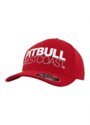 Czapka męska Pitbull Snapback Classic SEASCAPE. Czerwone czapki męskie PITBULL, z aplikacjami, z bawełny, klasyczne. Za 89.99 zł.