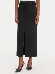 Patrizia Pepe Spódnica midi 8G0515/A498-K103 Czarny Regular Fit. Czarne spódniczki damskie Patrizia Pepe, bez wzorów, z syntetyku, midi. Za 1,039.00 zł.