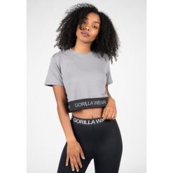 Damski crop top Gorilla Wear Colby. Szare topy damskie GORILLA WEAR, bez wzorów, bez ramiączek. Za 227.50 zł.