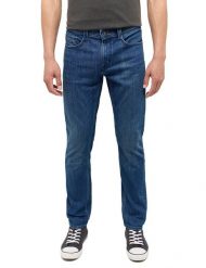 Męskie Spodnie Jeansowe Mustang Style Oregon Slim Denim Blue 1015507 5000 882. Niebieskie spodnie materiałowe męskie Mustang, bez wzorów, z denimu. Za 219.99 zł.
