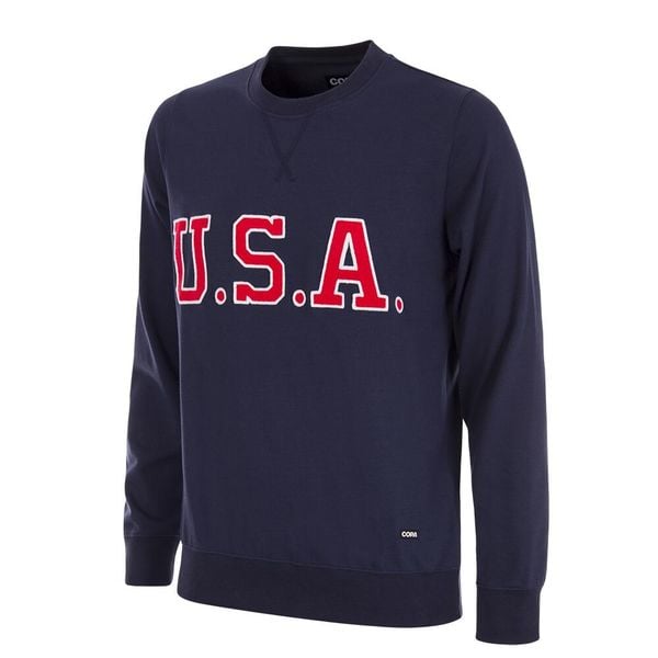 Bluza piłkarska retro dla dorosłych USA 1934. Niebieskie bluzy bez kaptura męskie COPA FOOTBALL, m. Za 338.73 zł.