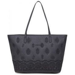 Desigual torebka damska Bols Paola Capri Zipper, czarna. Czarne torebki klasyczne damskie Desigual, bez wzorów, bez dodatków. W wyprzedaży za 278.00 zł.