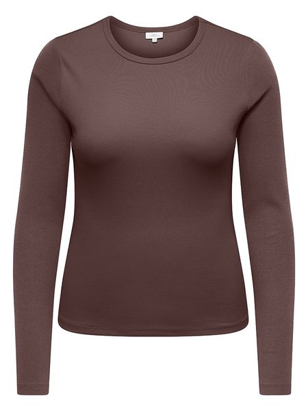 ONLY Carmakoma Koszulka w kolorze brązowym rozmiar: S-42/44. Brązowe bluzki damskie Only Carmakoma, s, bez wzorów, z bawełny, bez kołnierzyka. Za 55.95 zł.