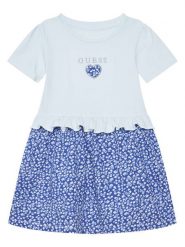 Guess Sukienka codzienna K6GK01 K6YW4 Niebieski Regular Fit. Niebieskie sukienki niemowlęce Guess, z aplikacjami, z bawełny, bez ramiączek. Za 179.99 zł.