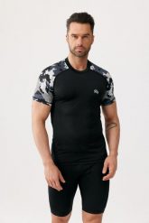 Koszulka termoaktywna fitness męska Rough Radical moro Furious Army. Czarne bielizna termoaktywna męska ROUGH RADICAL, l, bez wzorów, z elastanu. Za 99.90 zł.