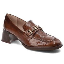 Brązowe Półbuty Hispanitas Eleganckie Obuwie Damskie. Brązowe półbuty damskie Hispanitas, bez wzorów, z jeansu, eleganckie, bez obcasa, na obcasie. Za 639.00 zł.