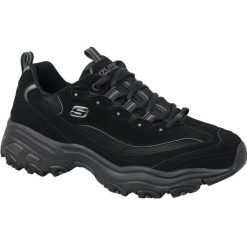 Buty sportowe Sneakersy męskie, Skechers D'Lites. Czarne buty sportowe na co dzień męskie Skechers, z nubiku, bez zapięcia, trekkingowe. Za 339.99 zł.
