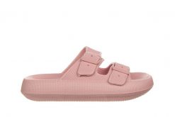 Klapki Laura Vita Nuon 08 Rose 202004, Różowy, Tworzywo - 39-40. Czerwone klapki damskie Laura Vita, bez wzorów, z materiału, bez obcasa. W wyprzedaży za 89.10 zł.