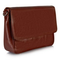 Torba na ramię Tizano skórzana rudy brązowy TM17. Brązowe torby na laptopa damskie TIZANO, bez wzorów, z materiału. Za 334.00 zł.