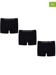 Reebok Bokserki (3 pary) "Dale" w kolorze czarnym rozmiar: M. Czarne bokserki męskie Reebok, bez wzorów. Za 118.56 zł.