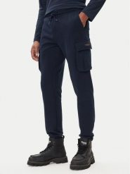Aeronautica Militare Spodnie dresowe 252PF1010UF00662 Granatowy Regular Fit. Niebieskie spodnie dresowe męskie AERONAUTICA MILITARE, bez wzorów, z bawełny. Za 509.99 zł.