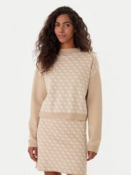 Guess Golf W5BR23 Z3JD2 Beżowy Relaxed Fit. Brązowe golfy damskie Guess, s, z aplikacjami, z syntetyku, bez ramiączek. Za 349.99 zł.