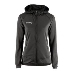Bluza sportowa damska Craft Extend Full Zip. Szare bluzy sportowe damskie Craft, m, bez wzorów, z materiału, bez ramiączek, z kapturem. Za 331.00 zł.
