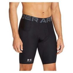Spodenki treningowe męskie Under Armour HG Armour Long Shorts. Czarne szorty męskie Under Armour, bez kołnierzyka. Za 129.99 zł.