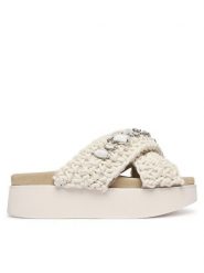 Inuikii Klapki Woven Stones Platform 1004.005.0043 Biały. Białe klapki damskie Inuikii, bez wzorów, z materiału, bez obcasa. Za 979.99 zł.