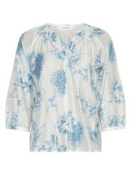 MOSS COPENHAGEN Bluzka w kolorze białym rozmiar: S/M. Białe bluzki damskie MOSS COPENHAGEN, m, bez wzorów, bez kołnierzyka, bez ramiączek. Za 219.95 zł.