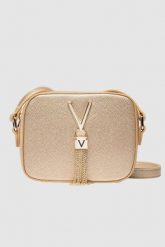 VALENTINO Złota torebka Divina Camera Bag SS26. Żółte torebki klasyczne damskie Valentino by Mario Valentino, bez wzorów, małe, bez dodatków. W wyprzedaży za 161.99 zł.