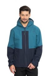 Kurtka trekkingowa męska Numani. Niebieskie kurtki męskie VIKING, l, bez wzorów, z hardshellu, z kapturem. Za 499.90 zł.