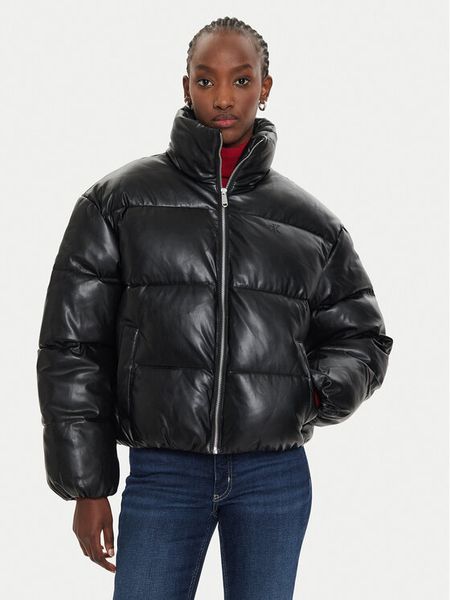 Calvin Klein Jeans Kurtka zimowa J20J224111 Czarny Regular Fit. Czarne kurtki damskie Calvin Klein Jeans, na zimę, m, bez wzorów, z jeansu, bez kaptura. Za 649.99 zł.