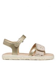 Geox Sandały J Sandal Haiti Girl J658ZC 0NF07 C2012 S Złoty. Żółte sandały dziewczęce Geox, ze skóry, bez zapięcia. Za 269.99 zł.