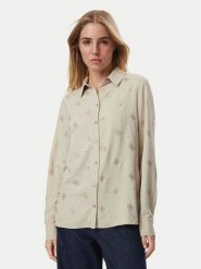 Guess Koszula W5BH80 W2982 Beżowy Regular Fit. Brązowe koszule damskie Guess, xs, z aplikacjami, bez kołnierzyka, bez ramiączek. Za 524.99 zł.