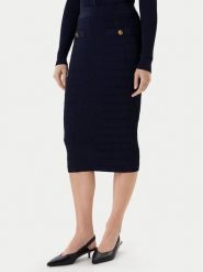 Guess Spódnica mini W5YD66 Z0130 Granatowy Slim Fit. Niebieskie spódniczki damskie Guess, l, z aplikacjami, z wiskozy, mini, ołówkowe. Za 379.99 zł.