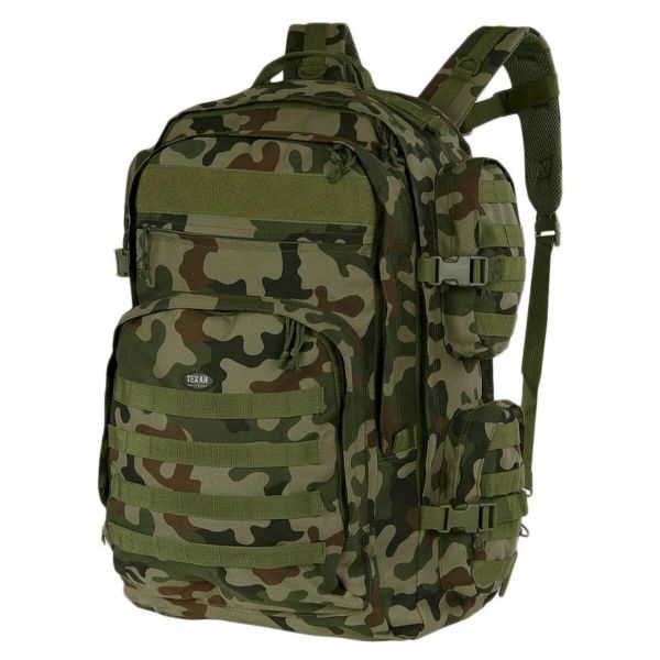 Plecak Texar Grizzly 65L Pl Camo - 38-BGRI-BP-PL. Brązowe plecaki damskie Texar, bez wzorów. Za 254.01 zł.